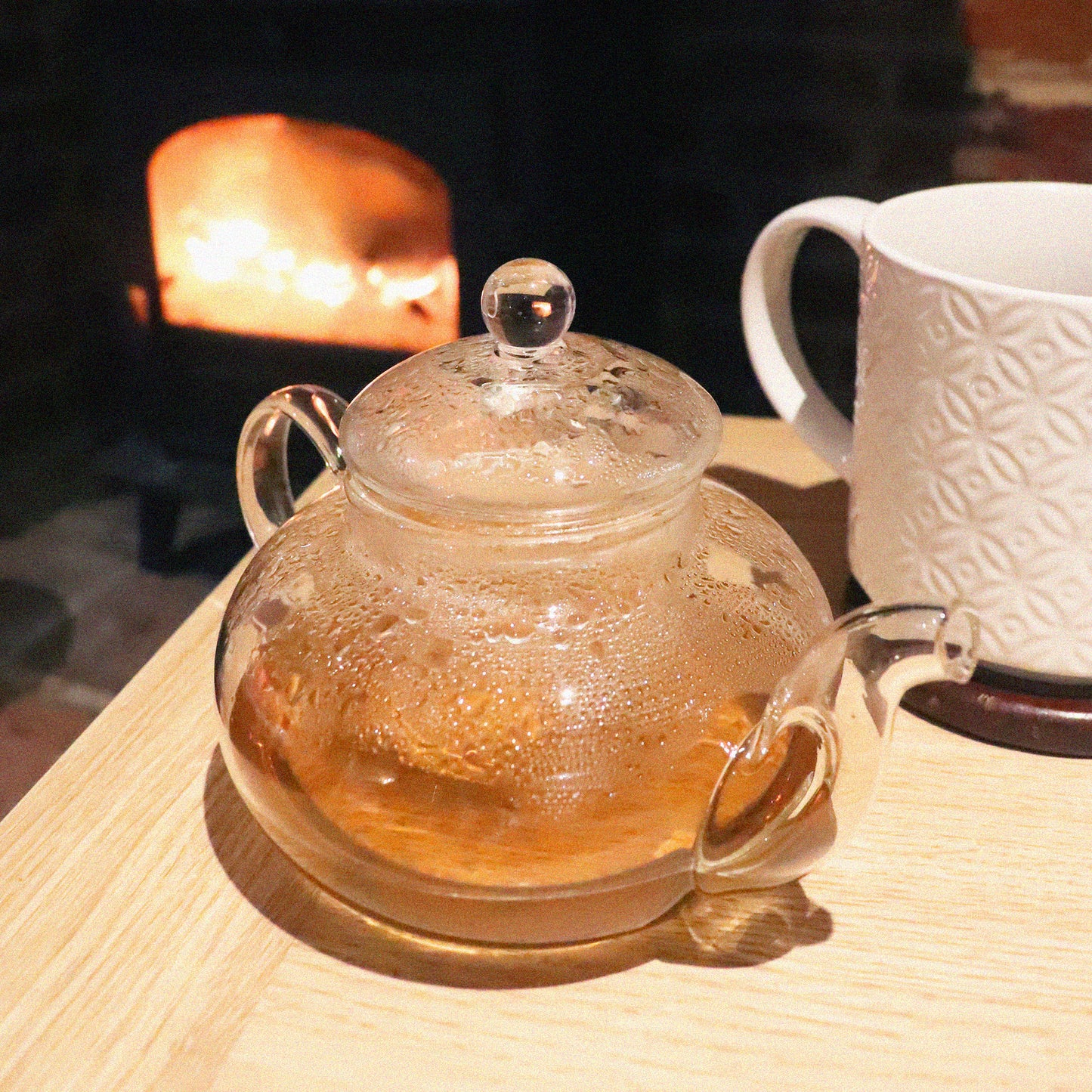 Glass Tea Pot & Tea Strainer For Loose Leaf Tea 400ml