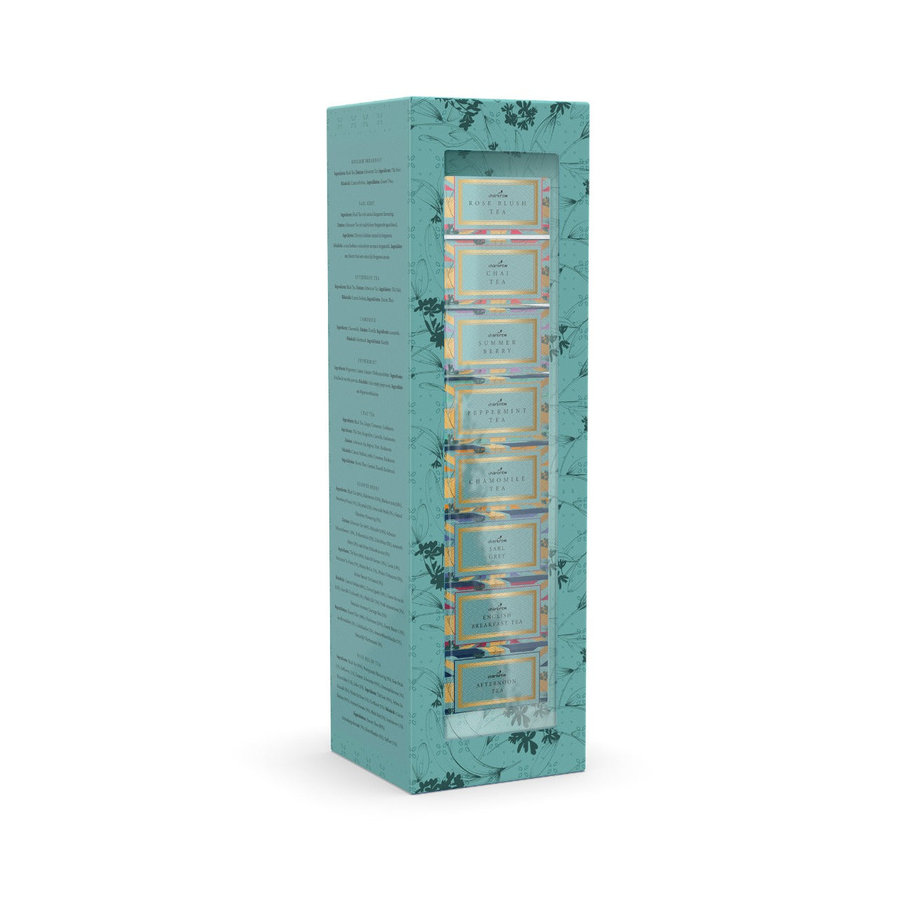 British Themed Union Jack 8 Box Tea Stack Gift Box Green – 40 Teabags
