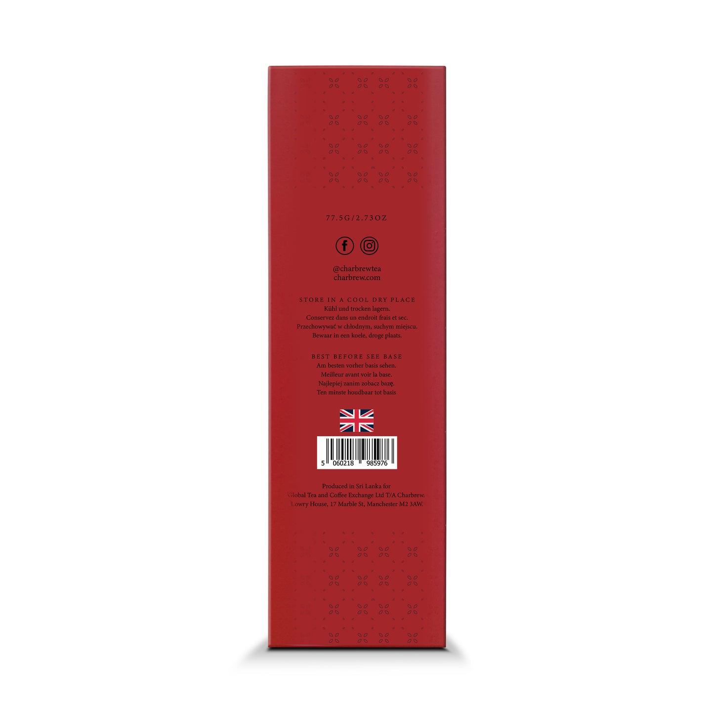 British Themed Union Jack 8 Box Tea Stack Gift Box Red – 40 Teabags