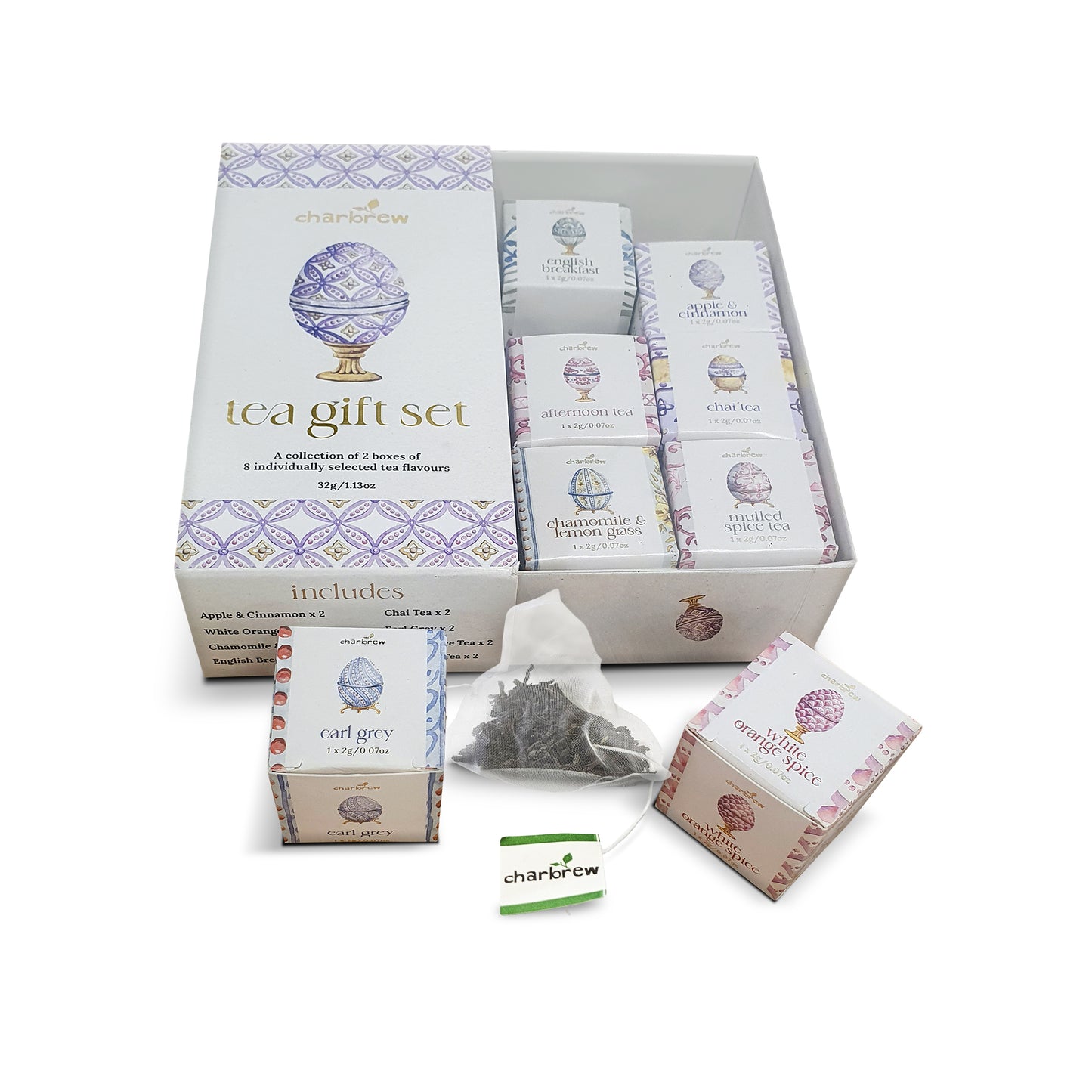 Egg Assortment Tea Box Gift Set - 16 Teabags