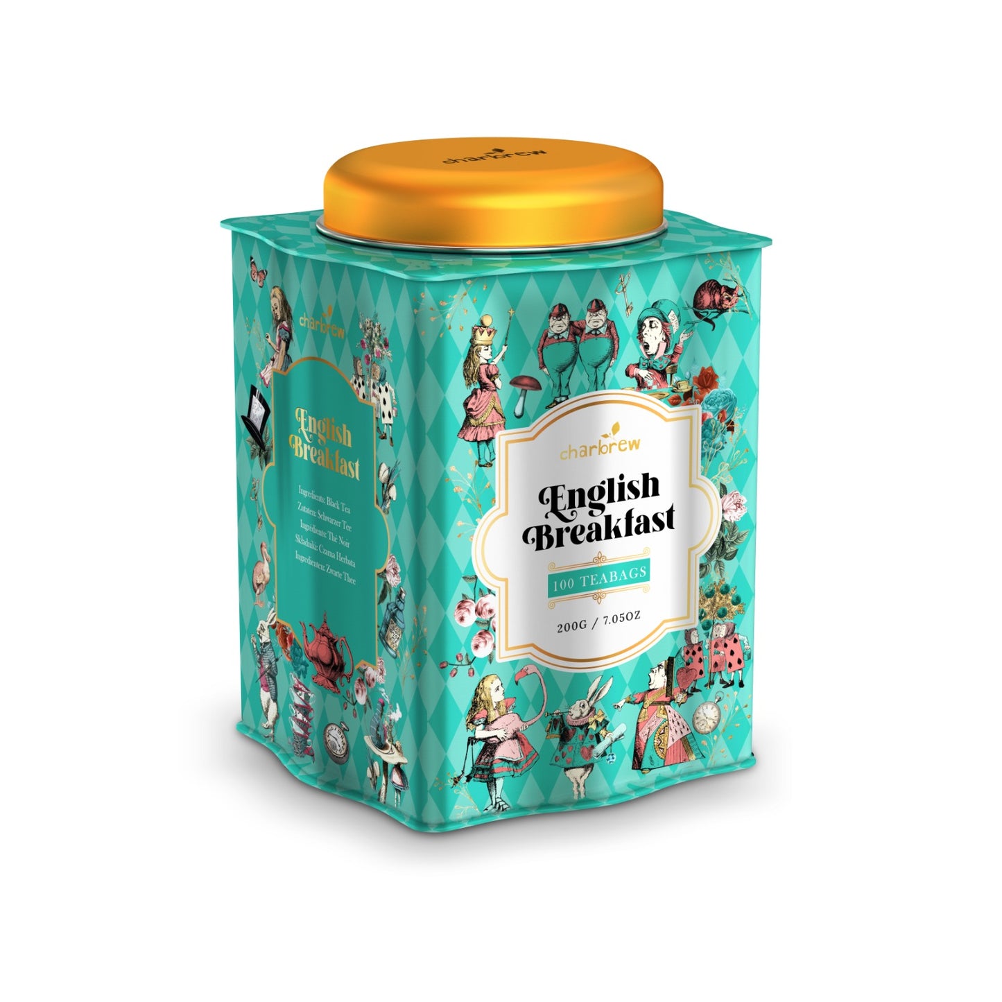 Alice In Wonderland English Breakfast Tea Tin – 100 Teabags