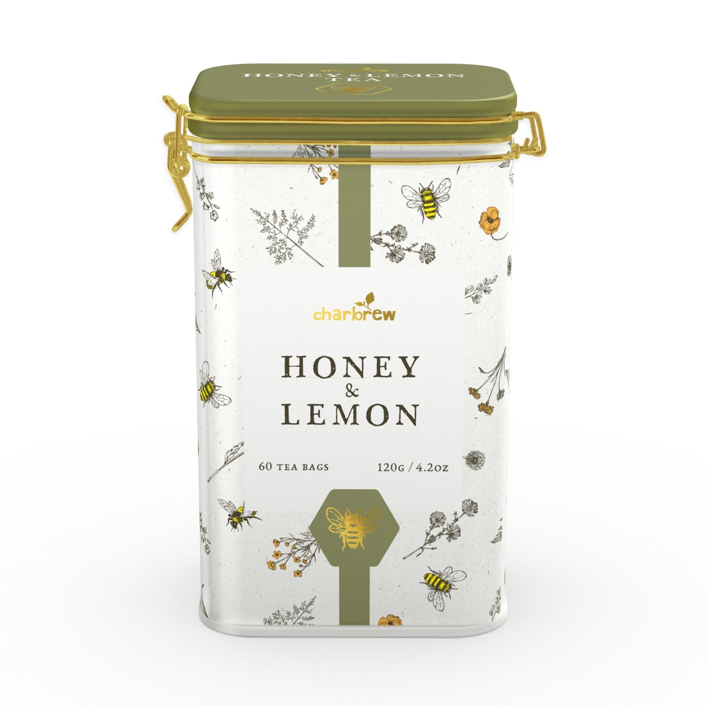 Bees & Garden Honey & Lemon Tea Tin - 60 Teabags