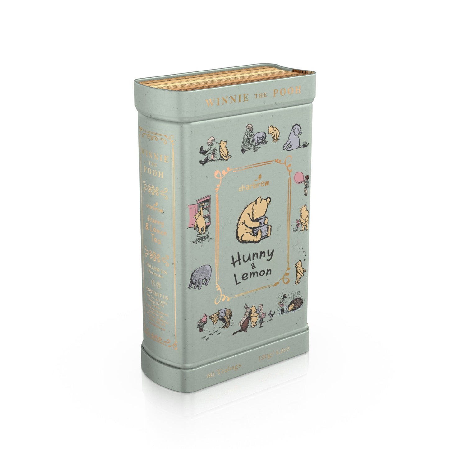 Winnie Hunny & Lemon Tea Tin Book - 60 Teabags