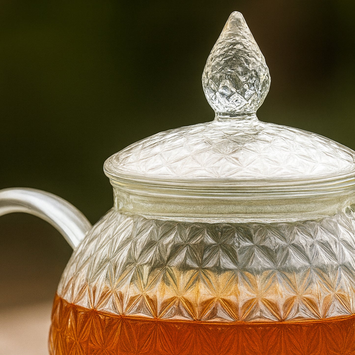 Glass Diamond Tea Pot 450ml