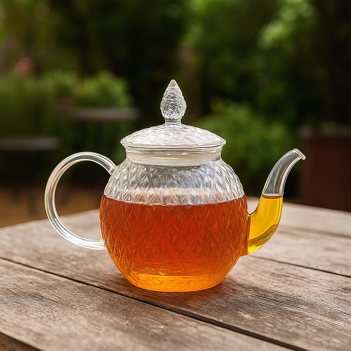 Glass Diamond Tea Pot 450ml