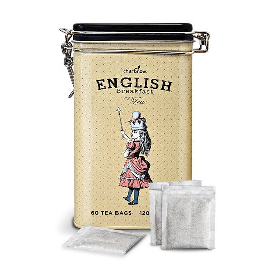 Crown & Cat Alice English Breakfast Tea Tin - 60 Teabags