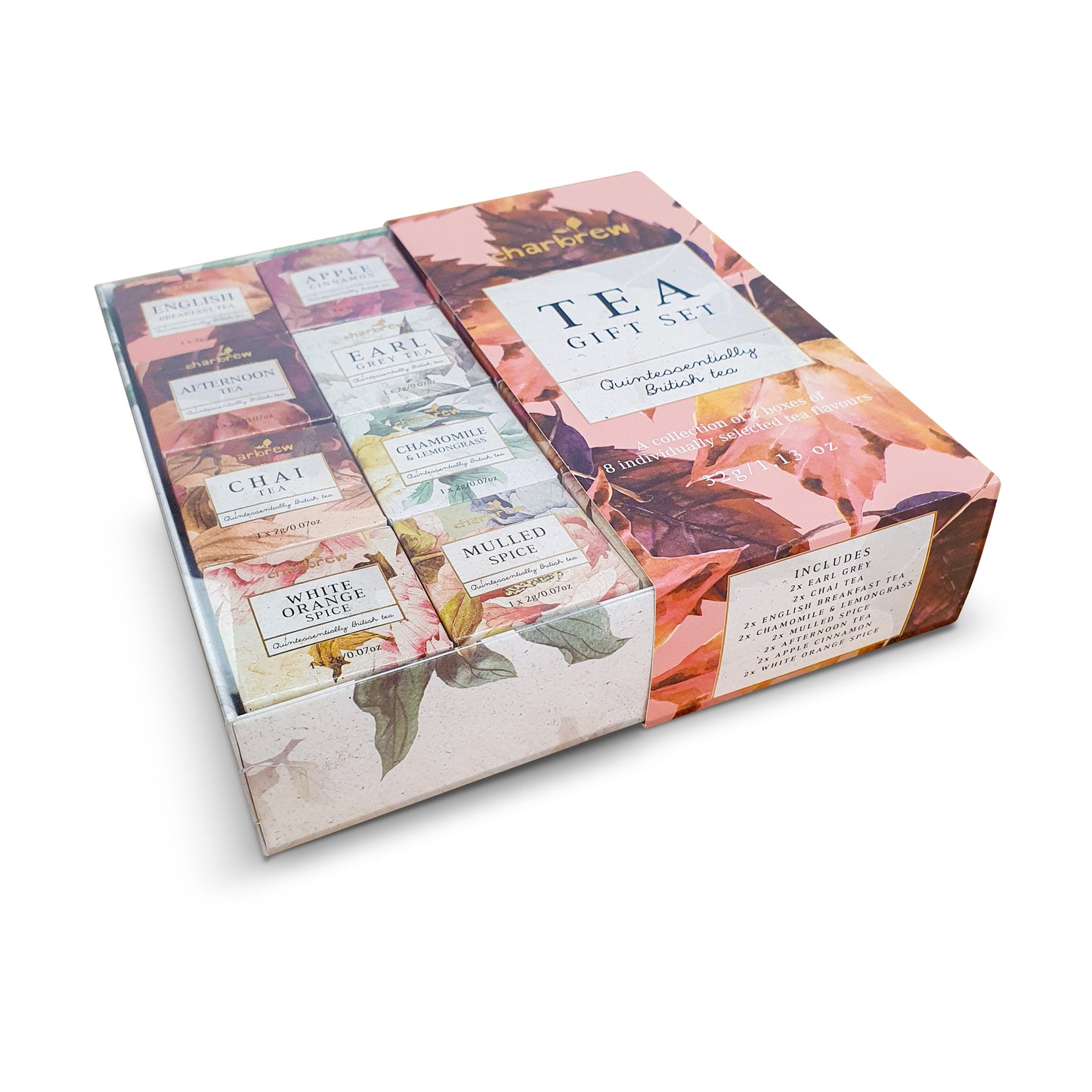 Autumn Floral Assortment Tea Box Gift Set - 16 Teabags