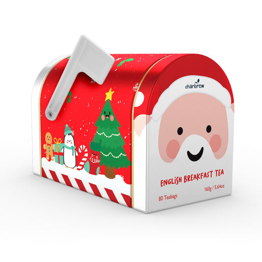 Letters To Santa Post Box English Breakfast Tea Tin – 80 Teabags