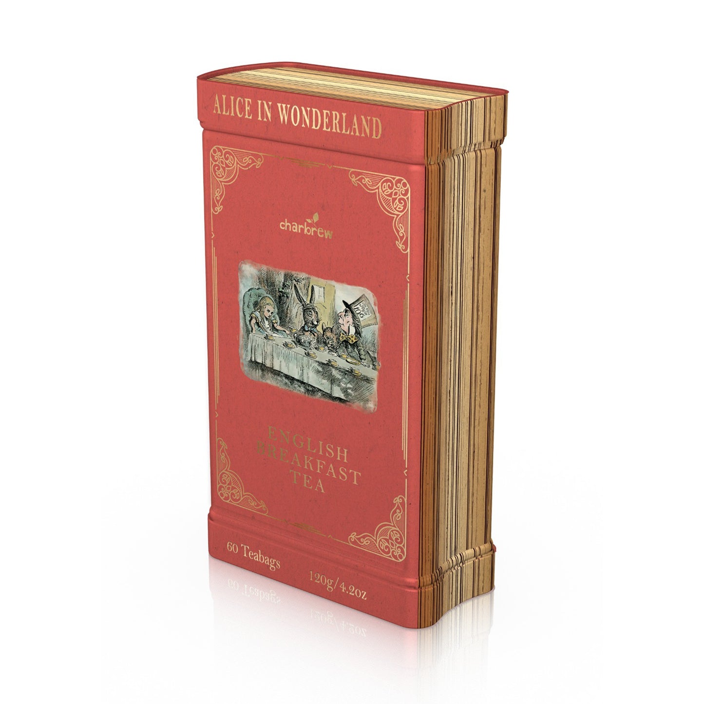 Alice In Wonderland English Breakfast Tea Tin Book - 60 Teabags