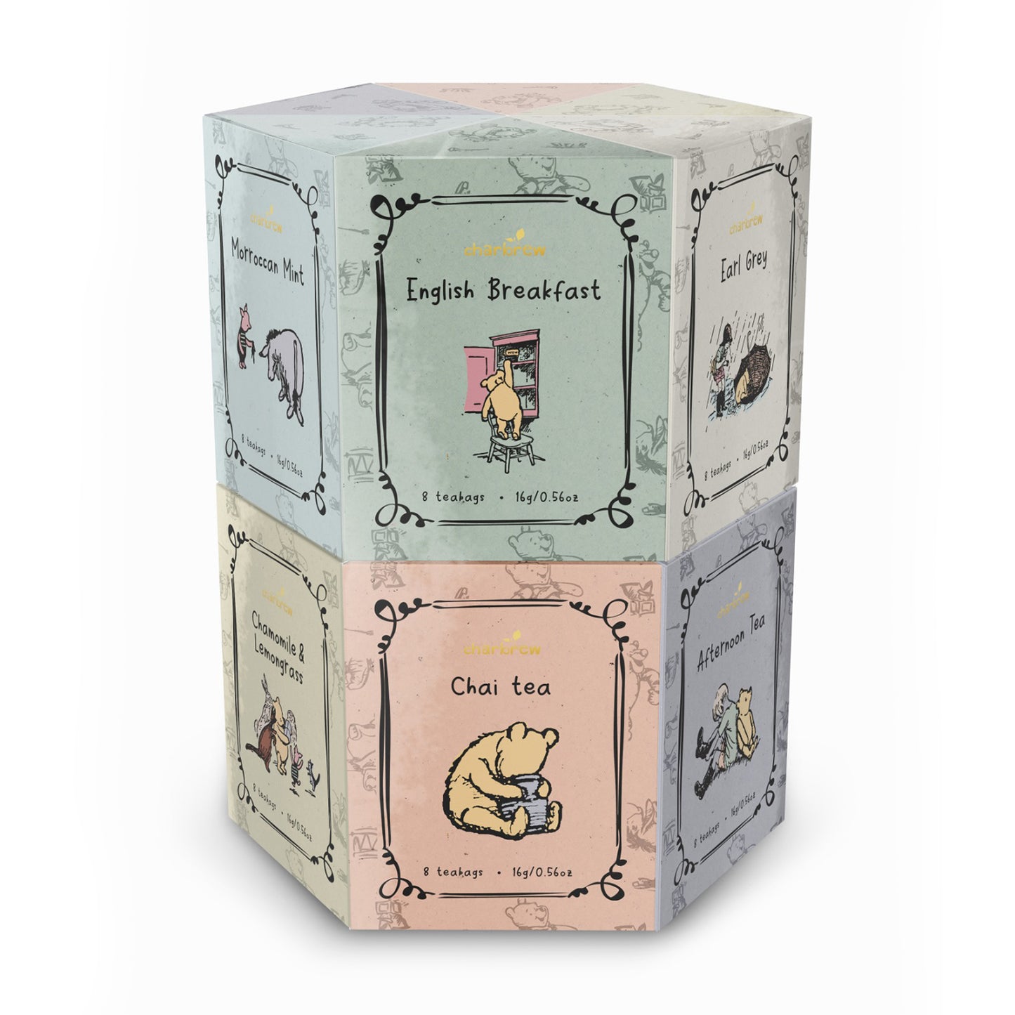Winnie Double Hex Tea Gift Set - 96 Teabags