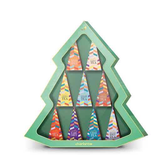Christmas Tree Shaped Tea Box Gift Set - 9 Teabags