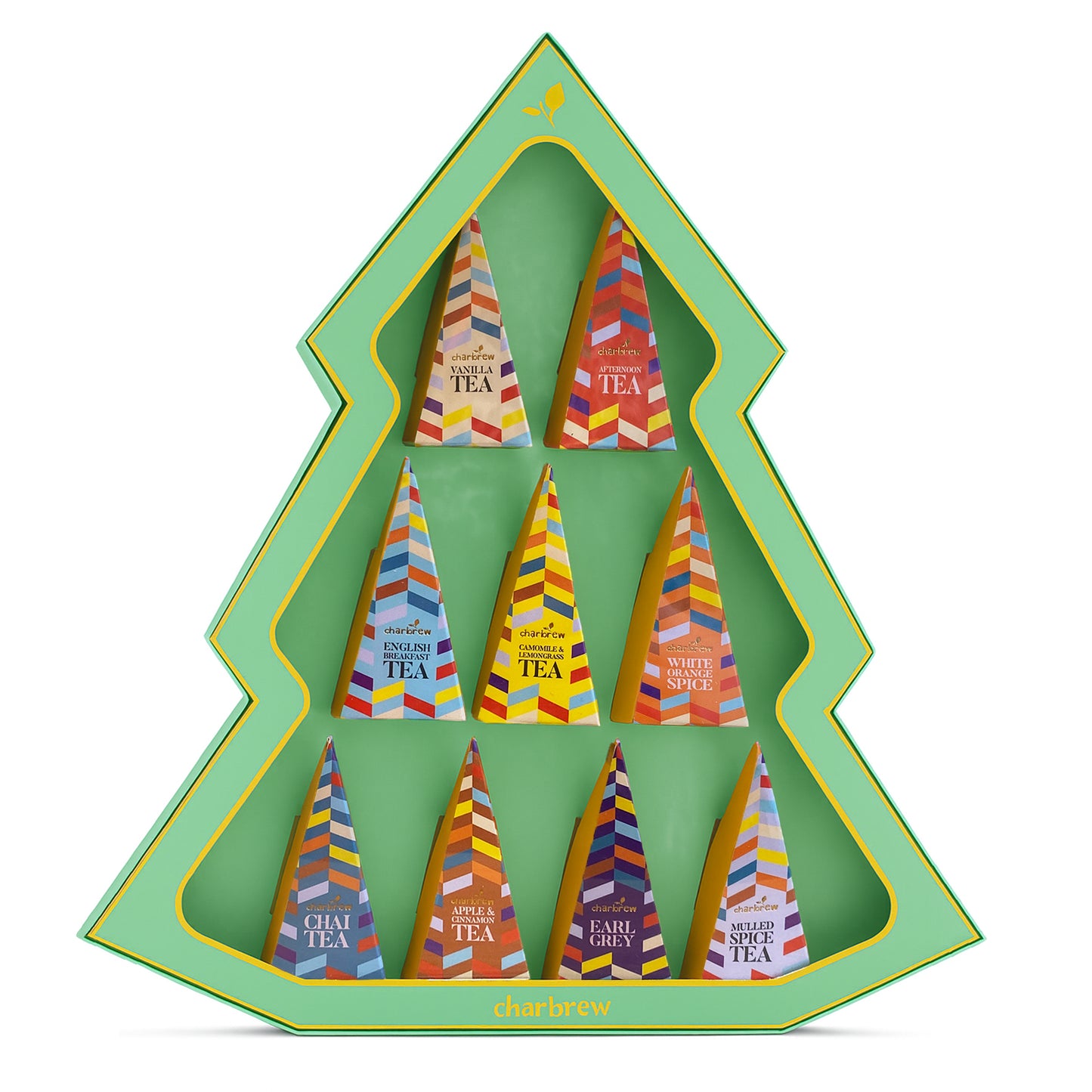 Christmas Tree Shaped Tea Box Gift Set - 9 Teabags