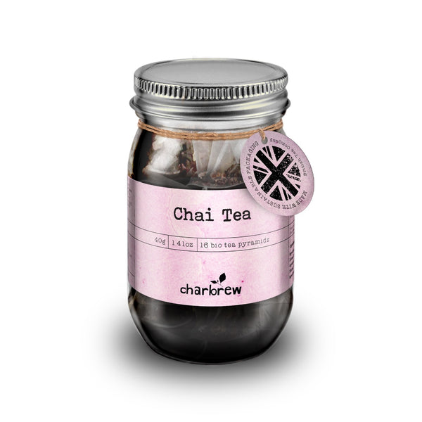 16 x Chai Tea Biodegradable Tea Pyramids In Reusable Mason Jar ...