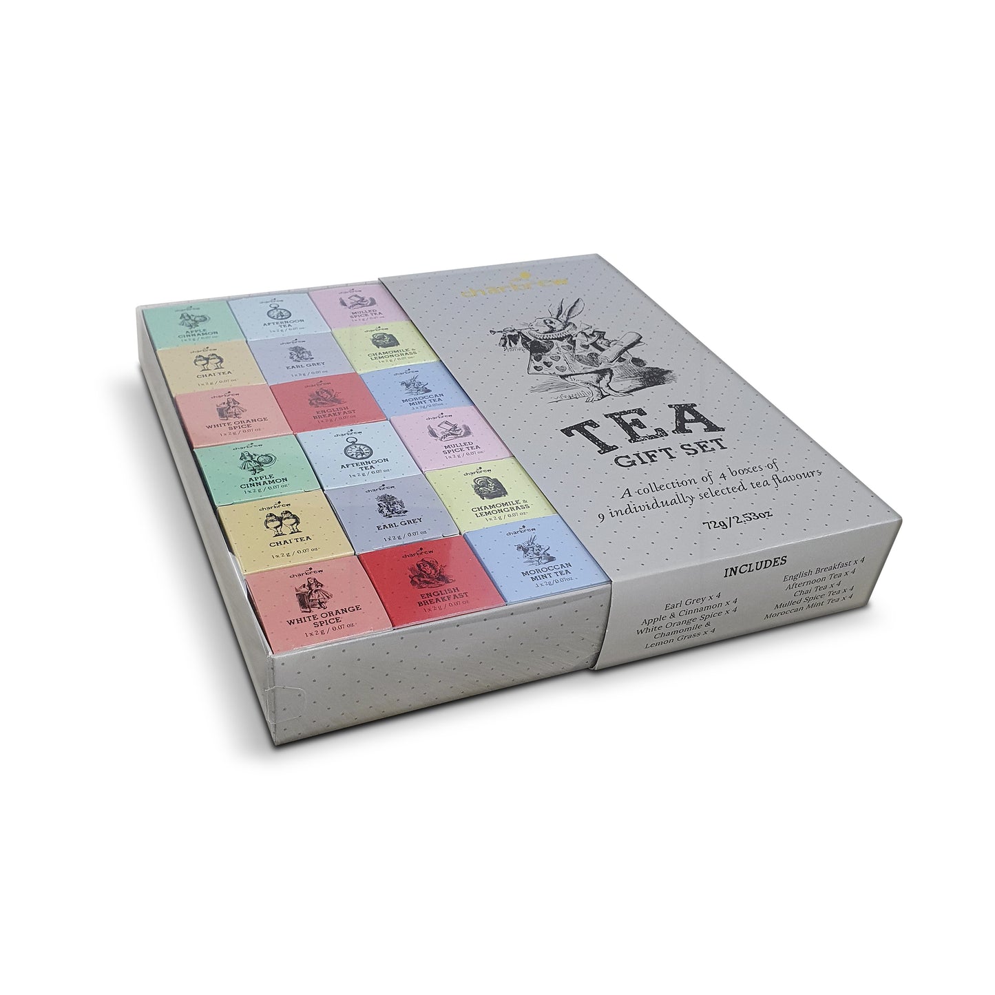 Alice In Wonderland Assortment Tea Box Gift Set - 36 Teabags