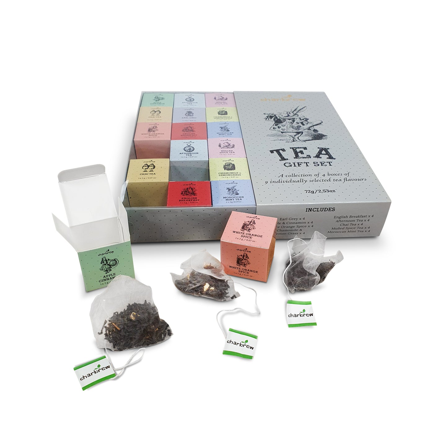 Alice In Wonderland Assortment Tea Box Gift Set - 36 Teabags