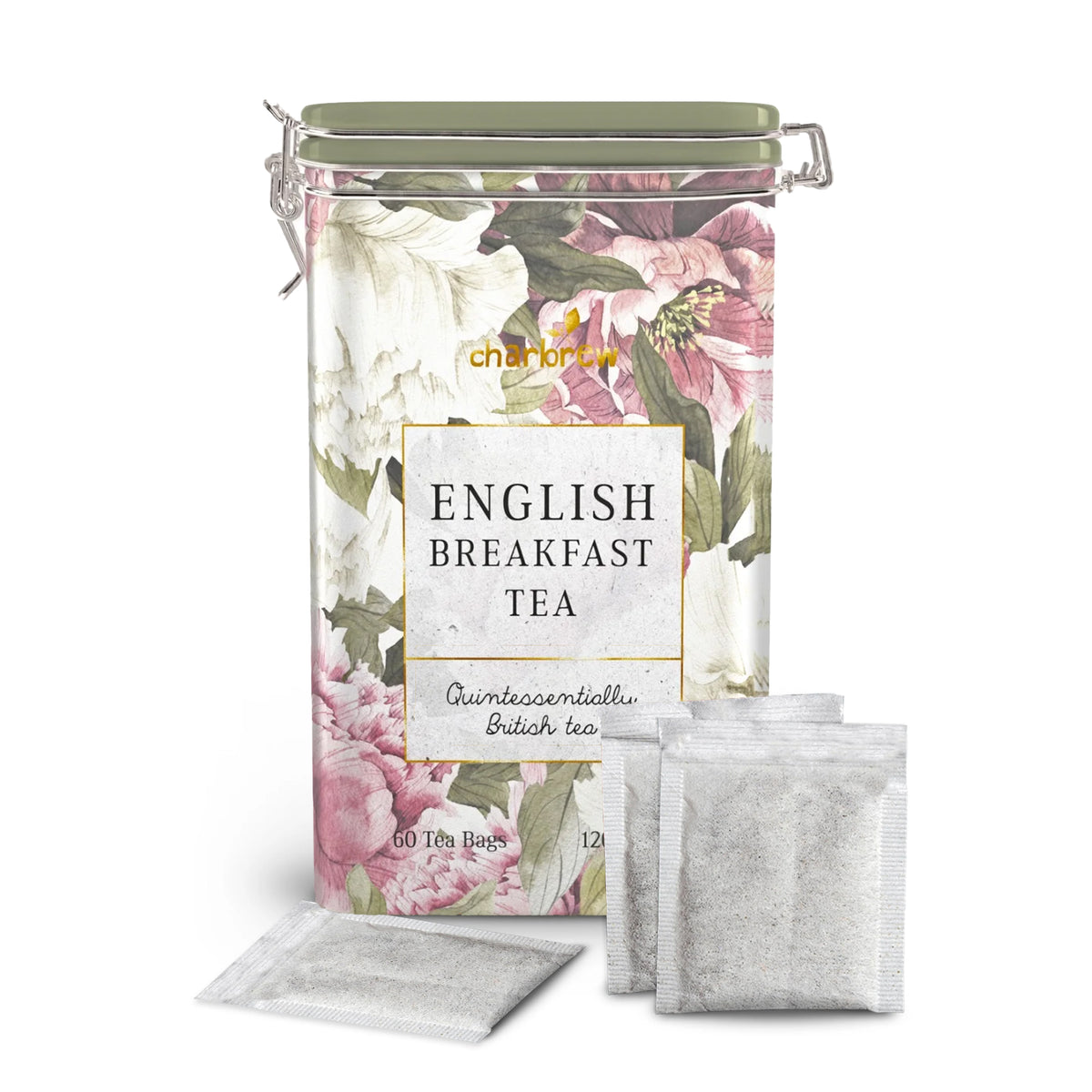 Spring Expres Tea Spring Floral English Breakfast Metal Tea Tin - 60 Teabags – Charbrew Tea