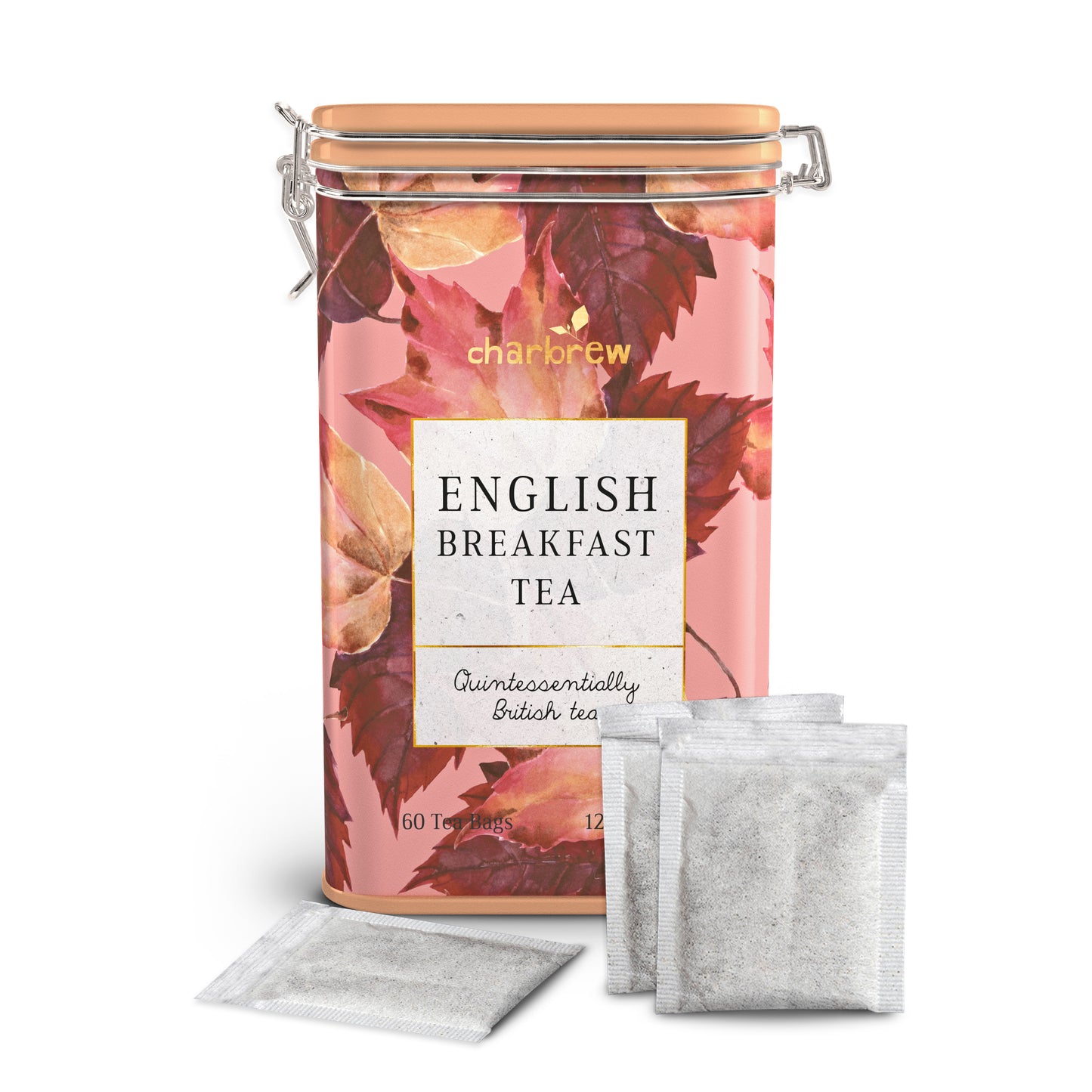 Autumn Floral English Breakfast Tea Tin – 60 Teabags