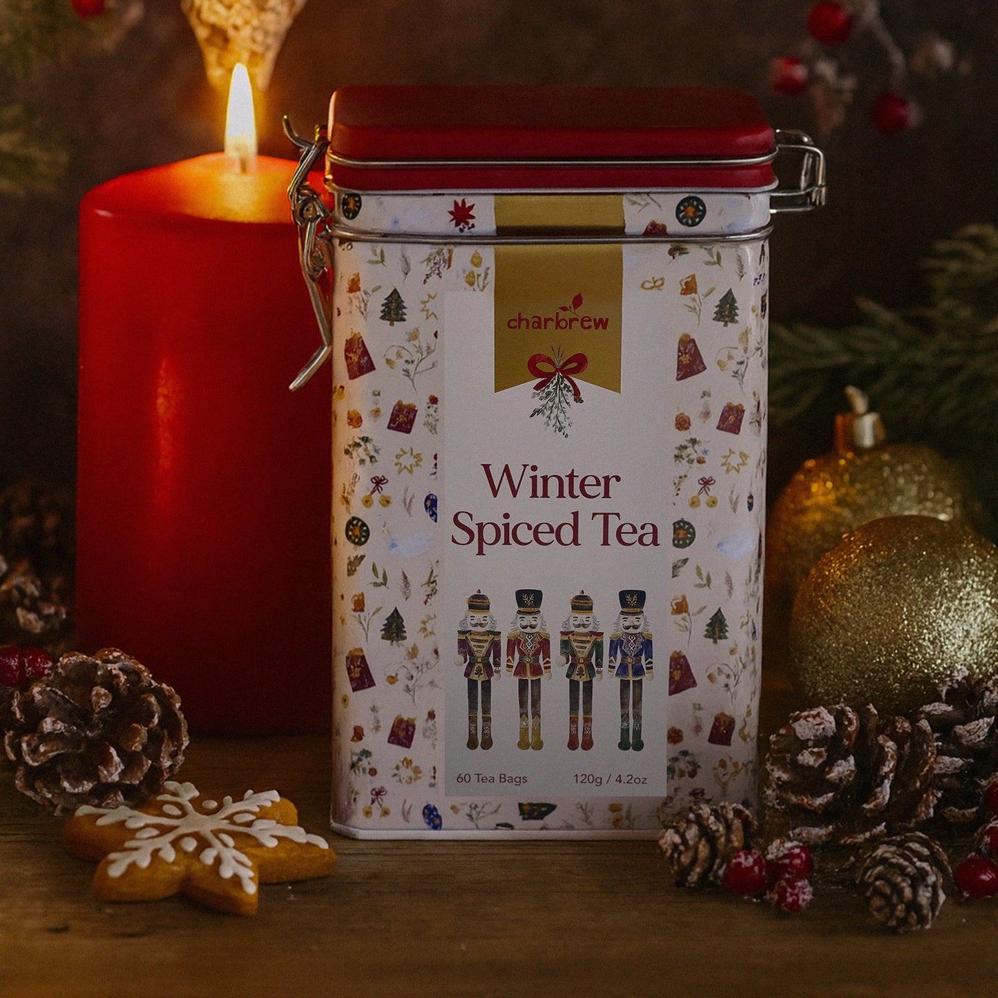 Winter Spiced Nutcracker Christmas Tea Tin – 60 Teabags