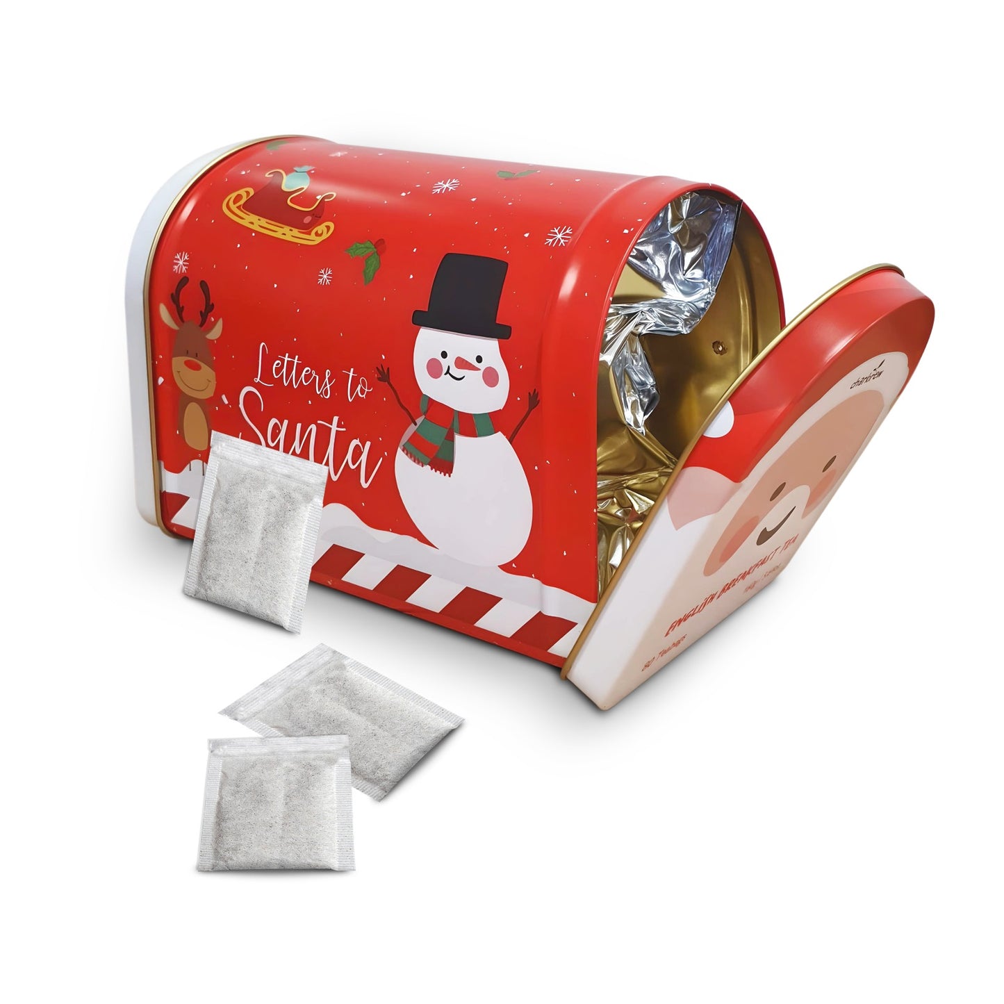 Letters To Santa Post Box English Breakfast Tea Tin – 80 Teabags