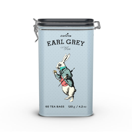 Tea Time Earl Grey Alice In Wonderland Tea Tin - 60 Teabags
