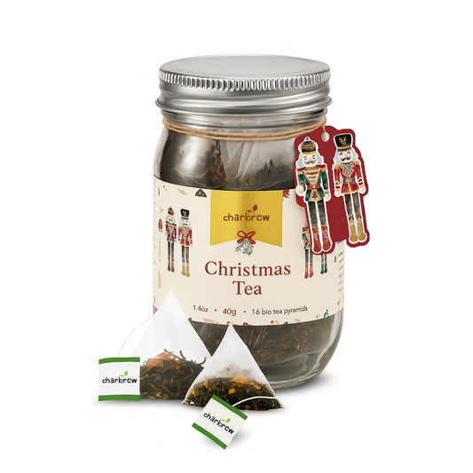Nutcracker Christmas Tea Mason Jar Tea - 16 Biodegradable Teabag Pyramids