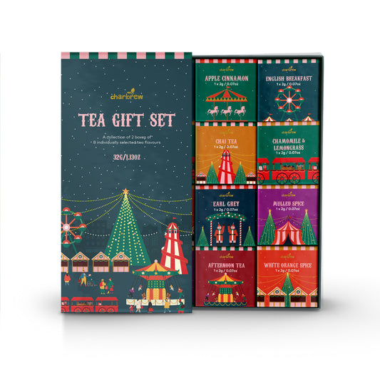 Christmas Festive Fairground Tea Box Gift Set - 16 Teabags