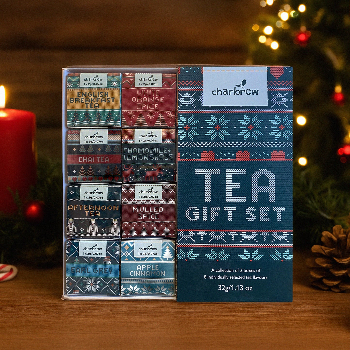 Novelty Christmas Jumper Tea Box Gift Set - 16 Teabags