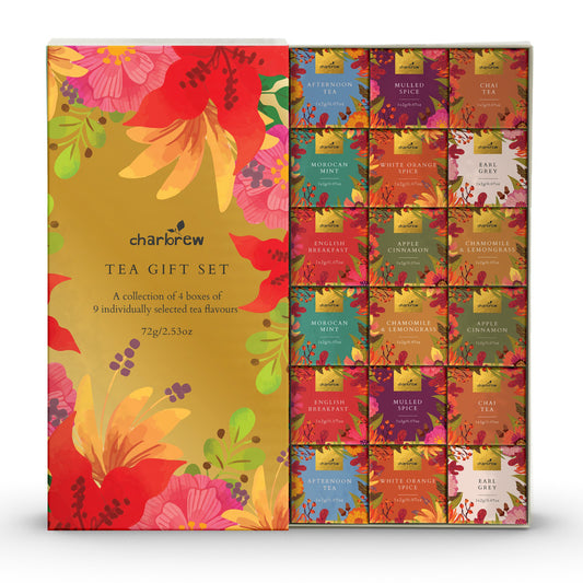 Rustic Floral Assortment Tea Box Gift Set - 36 Teabags