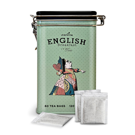 Queen Of Hearts Alice English Breakfast Tea Tin - 60 Teabags