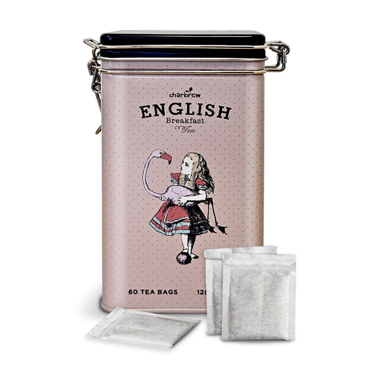 Flamingo Alice English Breakfast Tea Tin - 60 Teabags