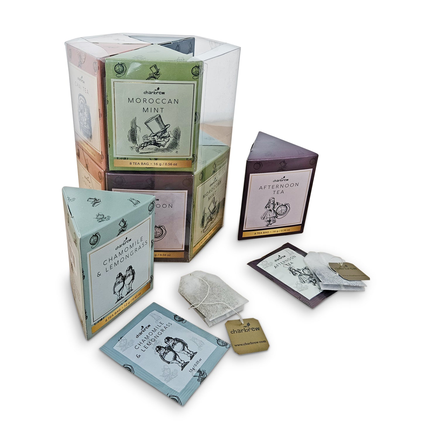 Alice In Wonderland Double Hex Tea Gift Set - 96 Teabags