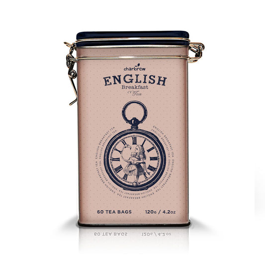 Alice Clock English Breakfast Tea Tin - 60 Teabags