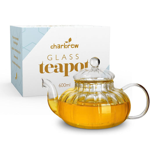 Glass Pumpkin Tea Pot 600ml
