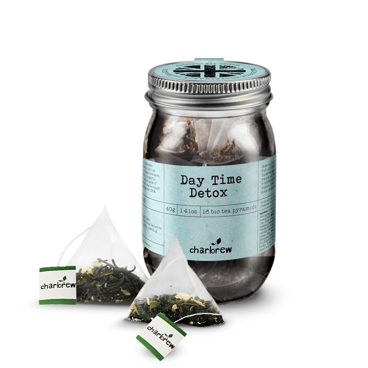 Pyramids Tea Java 16 x Day-Time Biodegradable Tea Pyramids In Reusable Mason Jar ...